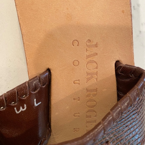 COUTURE LINE!! NWOB- Jack Rogers Couture Flat Reptile Sandal - Picture 4 of 6